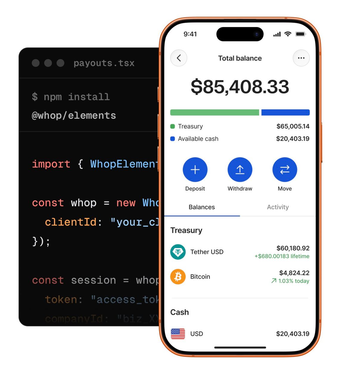 Checkout Dashboard Component View